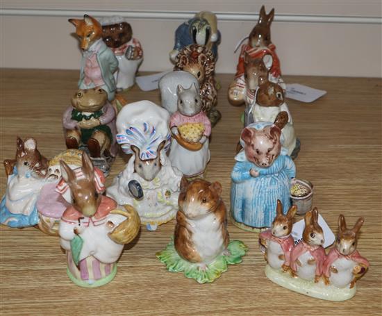 Fifteen Beswick Beatrix Potter figures, including Thomasina Tittlemouse,